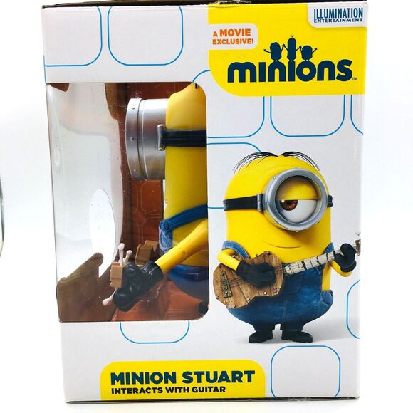 NEW Minions Talking Stuart Guitar 35 Minion Sayings Interactive Guitar Mode 9" - Picture 2 of 5
